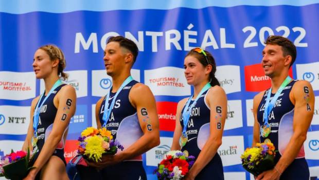 les francais champions du monde de relais mixte elite et u23